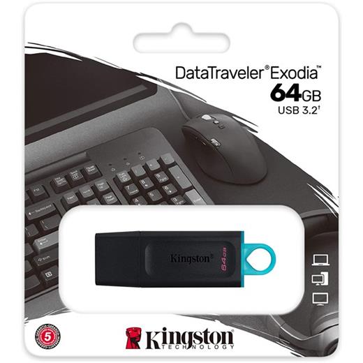 Kingston 64Gb Exodia Usb 3.2 Gen1 Dtx/64Gb