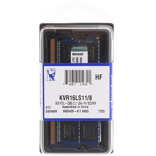 Kingston 8Gb D3 Nb 1600 1.35V Kvr16Ls11/8Wp